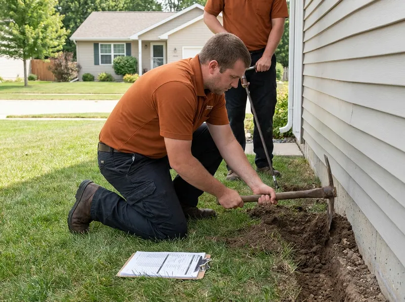 Subterranean Termite Inspection & Perimeter Trenching in Rothschild, WI